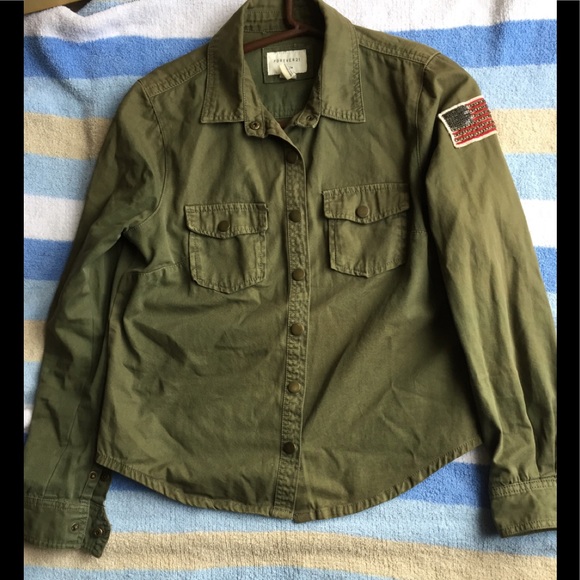 🔥5/$25- Forever 21 Vintage Jean Jacket/Shirt Sz S - Picture 7 of 9